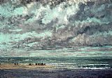 Gustave Courbet Famous Paintings - Marine Les Equilleurs